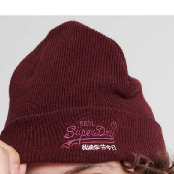 Unisex SuperDry Orange Label Beanie Winter Hat - Picture 3 of 14